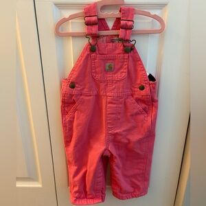 Carhartt Kids Pink Girls Bib Overalls